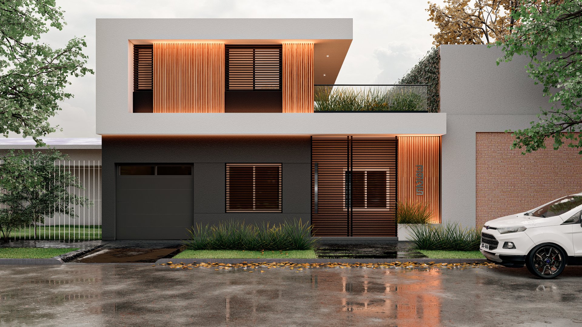 Casa San Miguel del Monte - Render frente